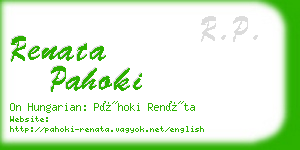 renata pahoki business card